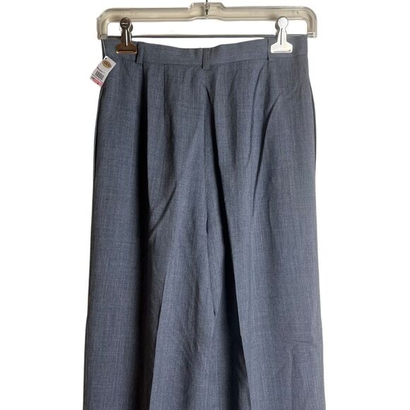 NWT Talbots 100% Wool High Waist Dress Pants | Grey Lined Classic Trousers - Picture 9 of 10